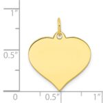10k Plain .013 Gauge 19.3x16.9mm Heart Disc Charm - Image 2