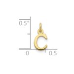 10KY Cutout Letter C Initial Charm - Image 2