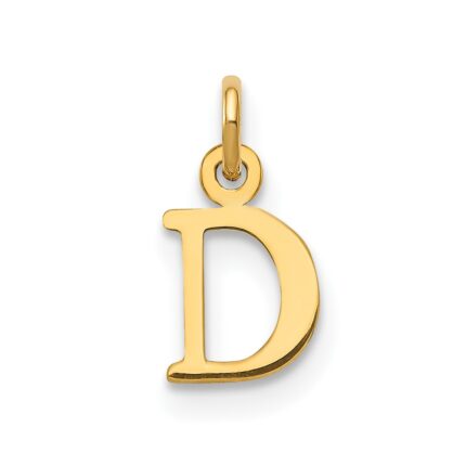 10KY Cutout Letter D Initial Charm