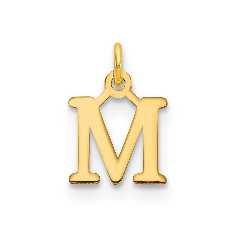 10XNA1160Y_M.jpg 10ky Cutout Letter M Initial Charm - Image 1