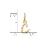 10KY Upper case Letter C Initial Charm - Image 3