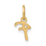 10KY Upper case Letter F Initial Charm - Image 3