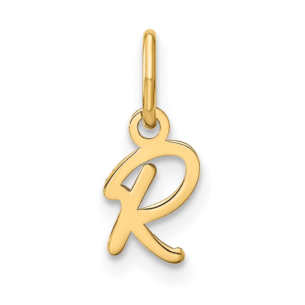 10XNA1305Y_R.jpg 10KY Upper case Letter R Initial Charm - Image 1