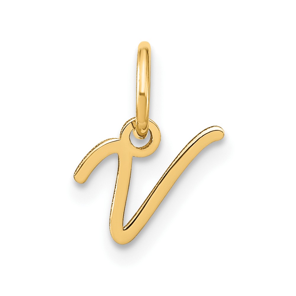 10XNA1305Y_V.jpg 10KY Upper case Letter V Initial Charm - Image 1