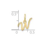 10KY Upper case Letter W Initial Charm - Image 3