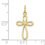 10k Polished Cross Pendant - Image 3