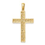 10K Nugget Cross Pendant - Image 4