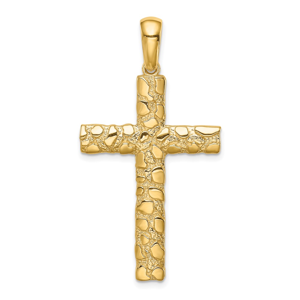 10XR1835.jpg 10K Nugget Cross Pendant - Image 1