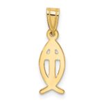 10k Ichthus Fish Charm - Image 4
