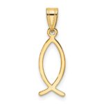 10k Ichthus Fish Pendant - Image 4