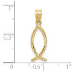 10k Ichthus Fish Pendant - Image 3