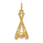 10k Baseball Bats & Ball Pendant