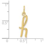 10k Yellow Gold Letter h Initial Charm - Image 4