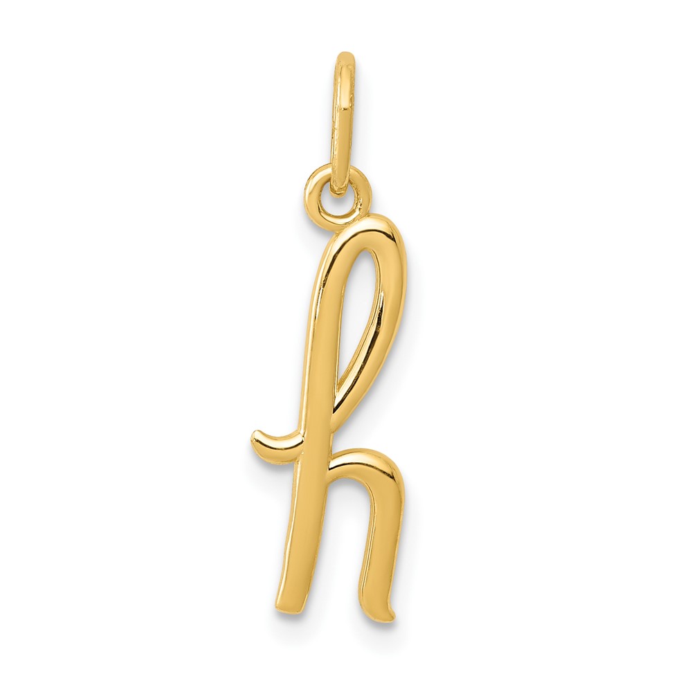 10YC1060H.jpg 10k Yellow Gold Letter h Initial Charm - Image 1