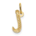 10k Yellow Gold Letter i Initial Charm - Image 3
