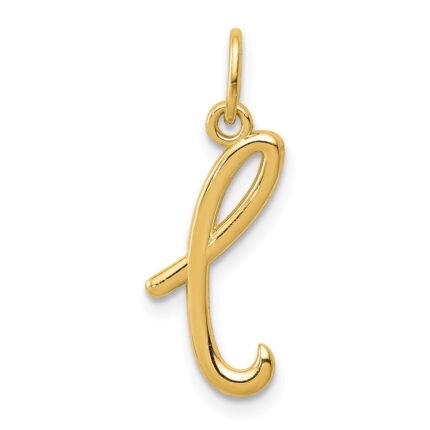 10k Yellow Gold Letter l Initial Charm