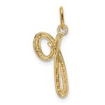10k Yellow Gold Letter p  Initial Charm - Image 3
