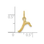 10k Yellow Gold Letter r Initial Charm - Image 4