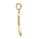 10k Gold Polished Survivor Ribbon Pendant - Image 2
