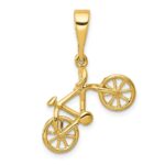 10kt Yellow Gold Polished Bicycle Pendant