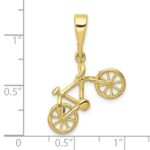 10kt Yellow Gold Polished Bicycle Pendant - Image 3