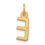10k Large Slanted Block Initial E Charm - Image 3