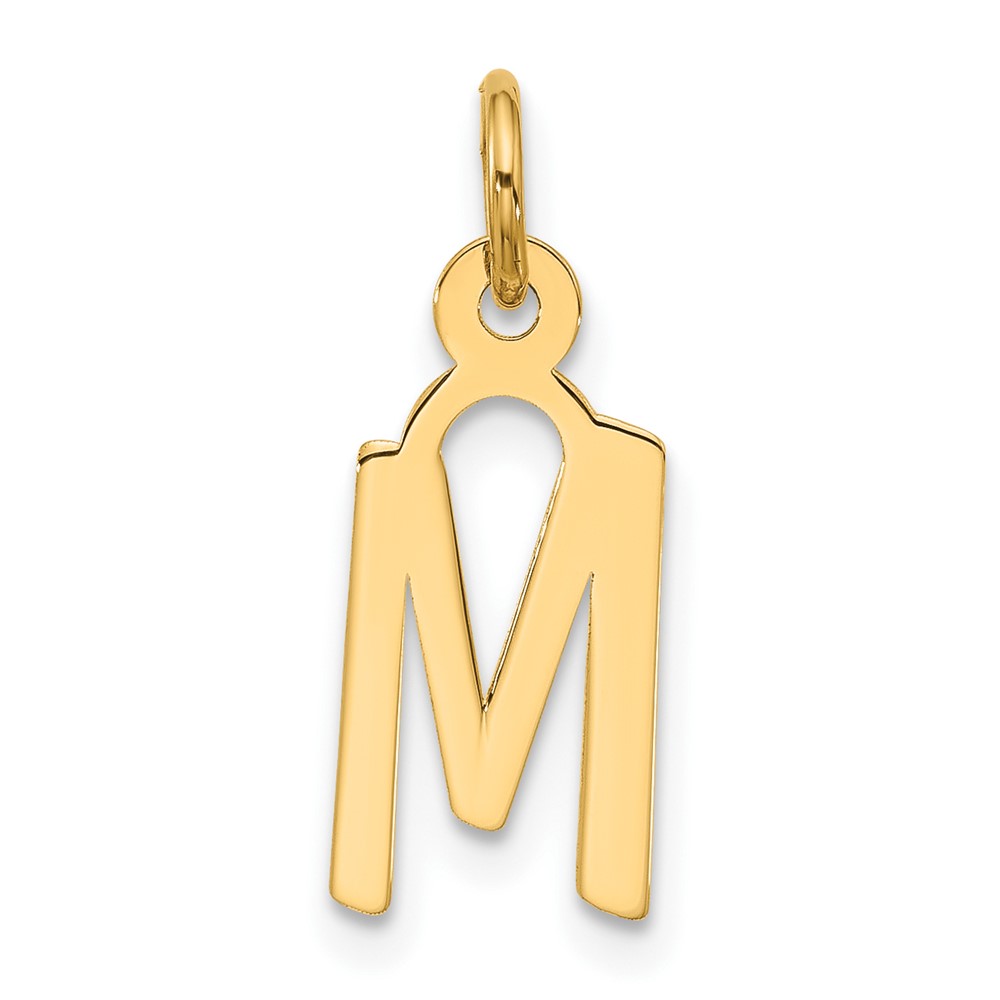 10YC1555M.jpg 10k Large Slanted Block Initial M Charm - Image 1