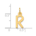 10k Large Slanted Block Initial R Charm - Image 4