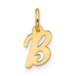 10k Small Script Initial B Charm