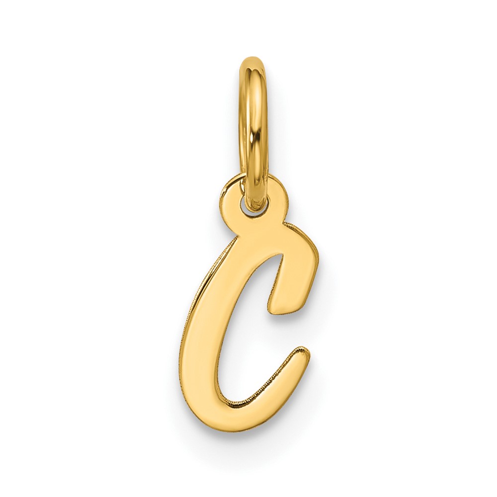 10YC1556C.jpg 10k Small Script Initial C Charm - Image 1