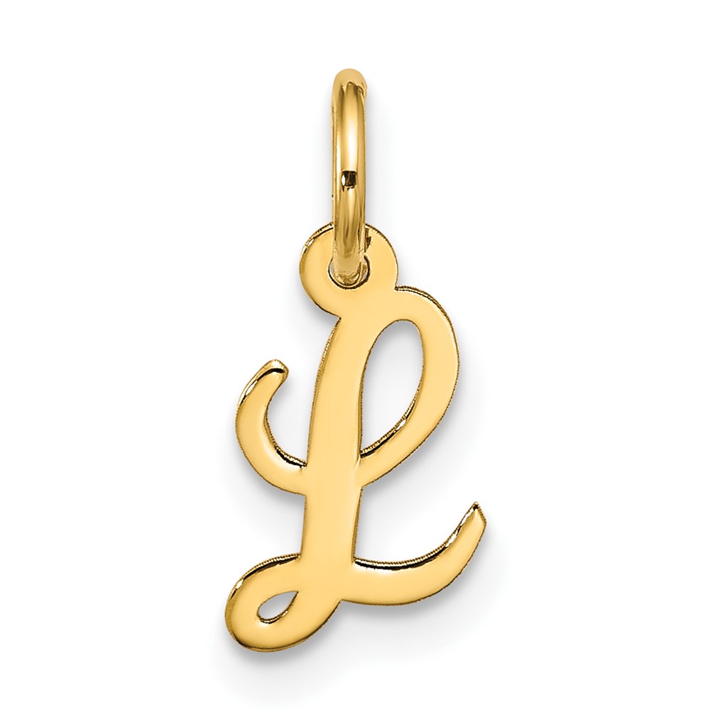 10YC1556L.jpg 10k Small Script Initial L Charm - Image 1