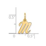 10k Small Script Initial M Charm - Image 4