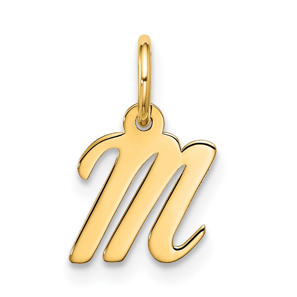 10YC1556M.jpg 10k Small Script Initial M Charm - Image 1