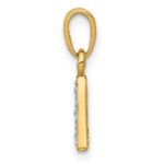 10K and Rhodium Diamond Initial A Pendant - Image 2