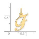 10K Small Fancy Script Initial F Charm - Image 3