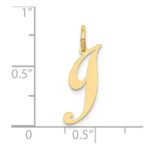 10K Small Fancy Script Initial J Charm - Image 3