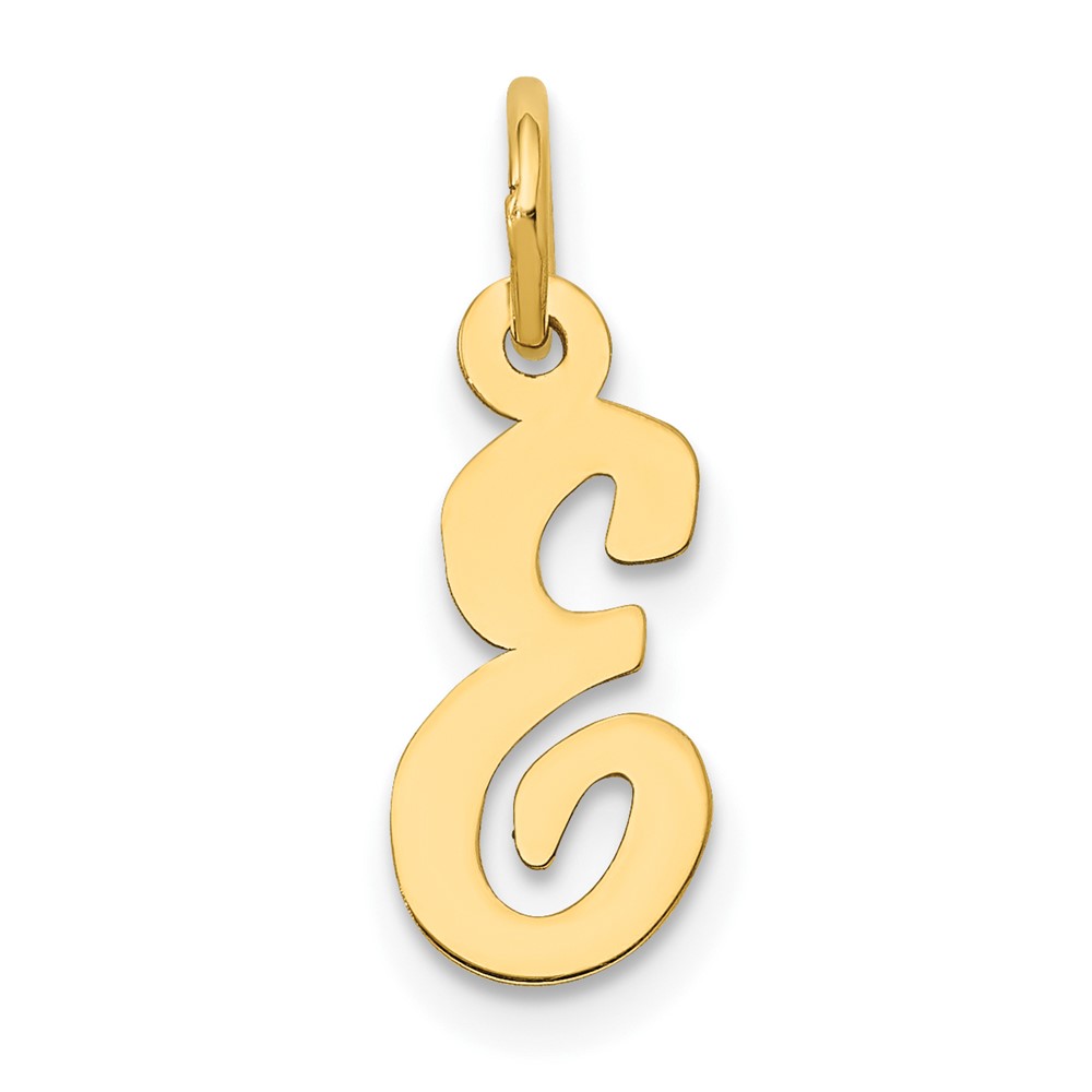10YC658E.jpg 10k Small Script Initial E Charm - Image 1
