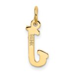 10k Small Script Initial J Charm - Image 4