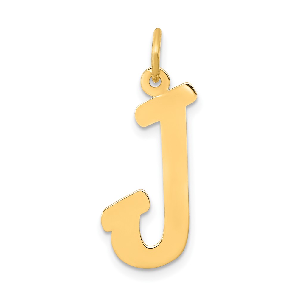 10YC658J.jpg 10k Small Script Initial J Charm - Image 1