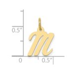 10k Small Script Initial M Charm - Image 3