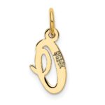 10k Small Script Initial O Charm - Image 4