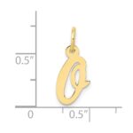 10k Small Script Initial O Charm - Image 3