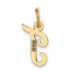 10k Small Script Initial T Charm - Image 4
