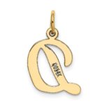 10K Medium Script Letter D Initial Charm - Image 3