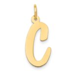 10k Large Script Letter C Initial Charm