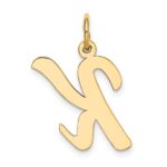 10k Large Script Letter K Initial Charm - Image 3
