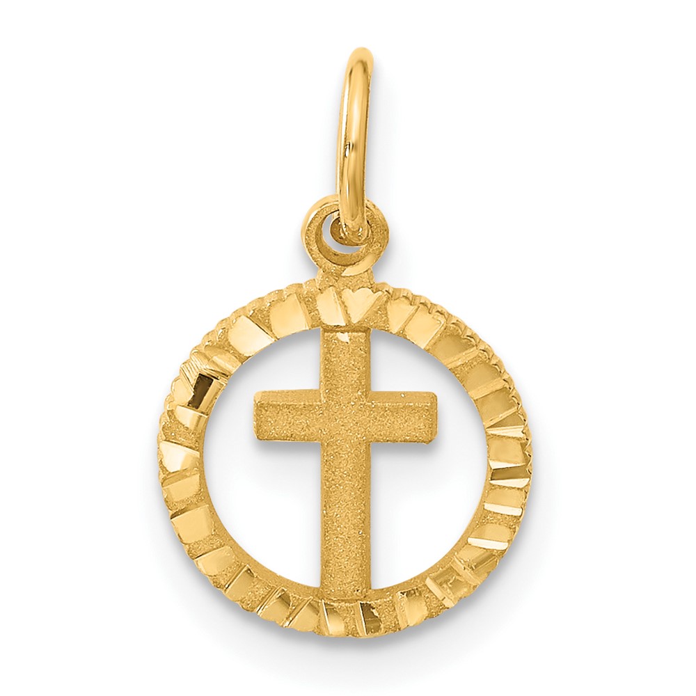 10ZC1314.jpg 10k Eternal Life Cross Charm - Image 1