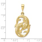 10k Pisces Zodiac Charm - Image 3