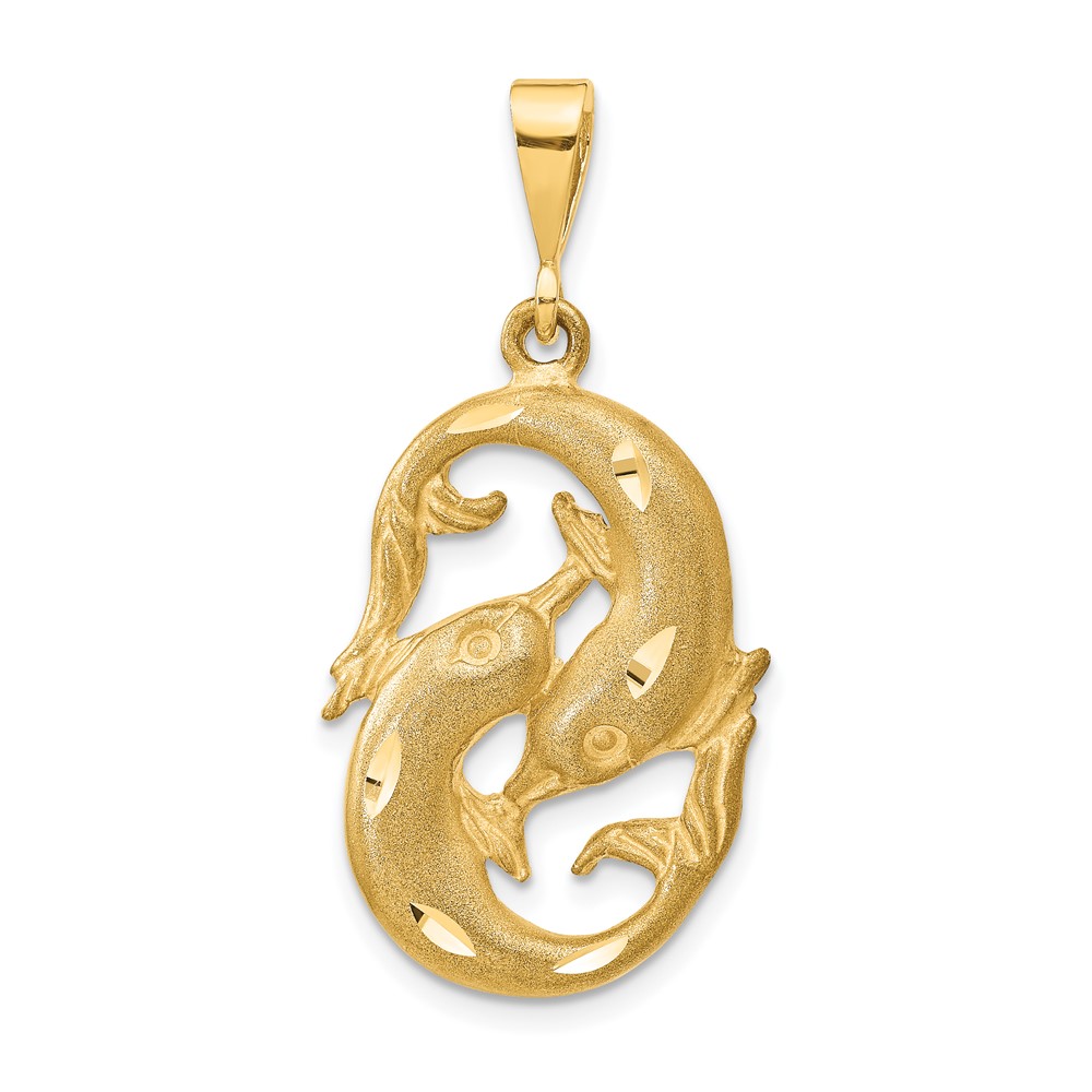 10ZC475.jpg 10k Pisces Zodiac Charm - Image 1