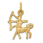 10k Sagittarius Zodiac Charm - Image 4
